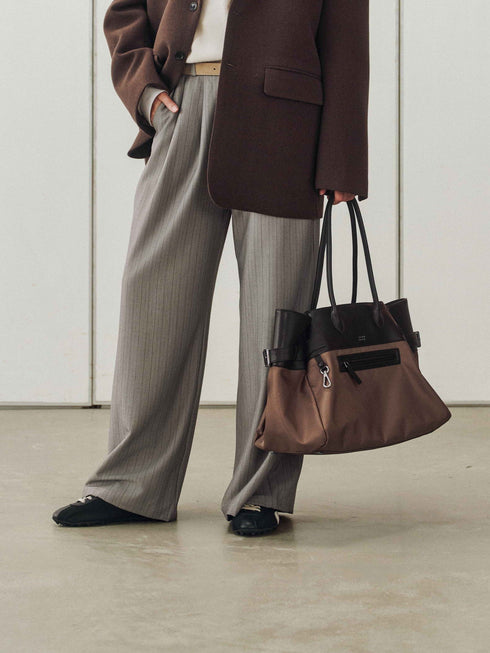 Dual-Tone Cowhide leather Tote